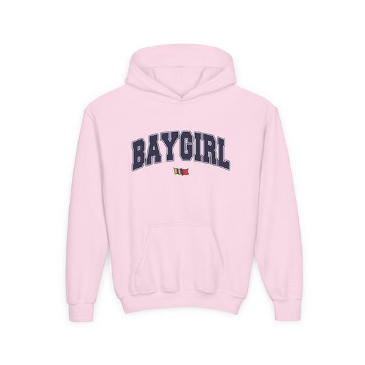YOUTH BAYGIRL VARSITY HOODIE (UNISEX FIT)